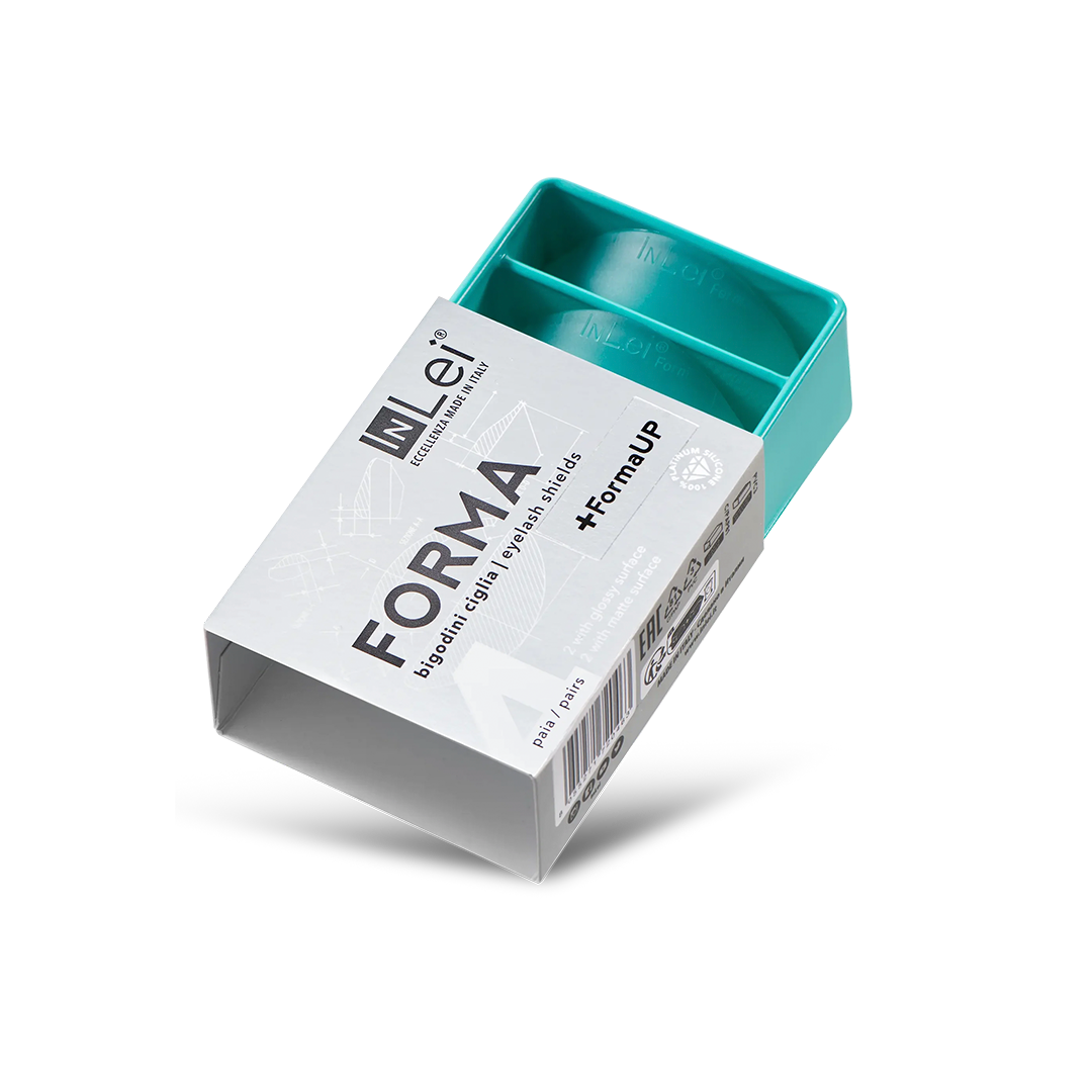 Set de moldes FORMA + FORMA UP InLei® de silicona de platino para lifting de pestañas con 4 pares en tamaño universal.