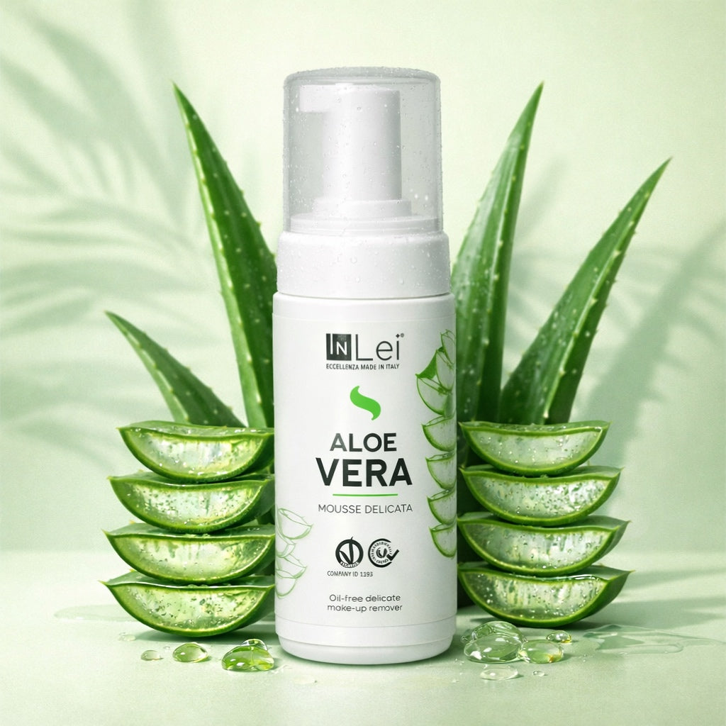 Espuma limpiadora pestañas y cejas ALOE VERA InLei® oil-free 100 ml