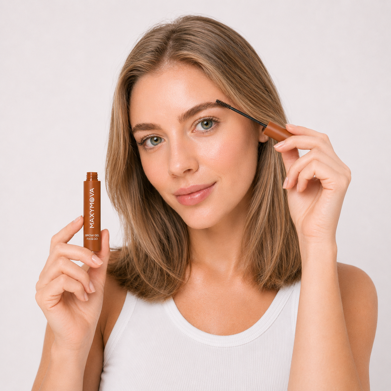Pack de 10 gel fijador para cejas con cepillo FIX&GO Maxymova 4 ml
