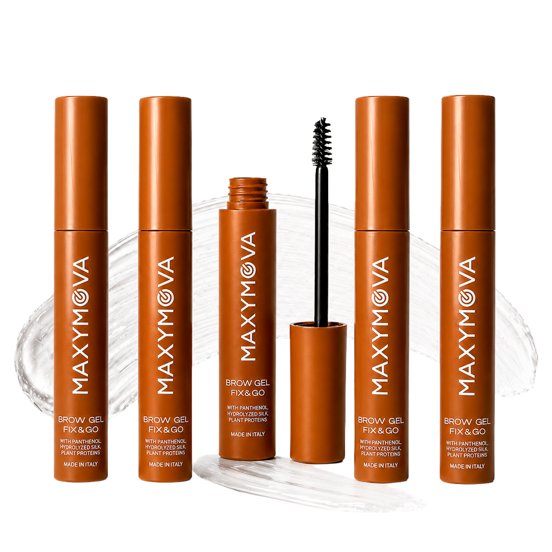 Pack de 5 gel fijador para cejas con cepillo FIX&GO Maxymova 4 ml