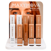 Pack de 10 geles para cejas Maxymova FIX&GO y FIX&COLOR con expositor