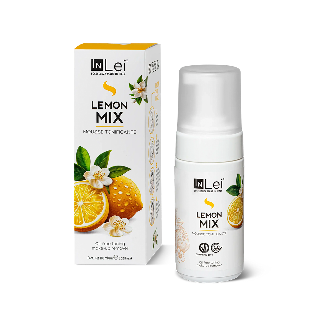 Espuma limpiadora pestañas y cejas LEMON MIX InLei® oil-free 100 ml