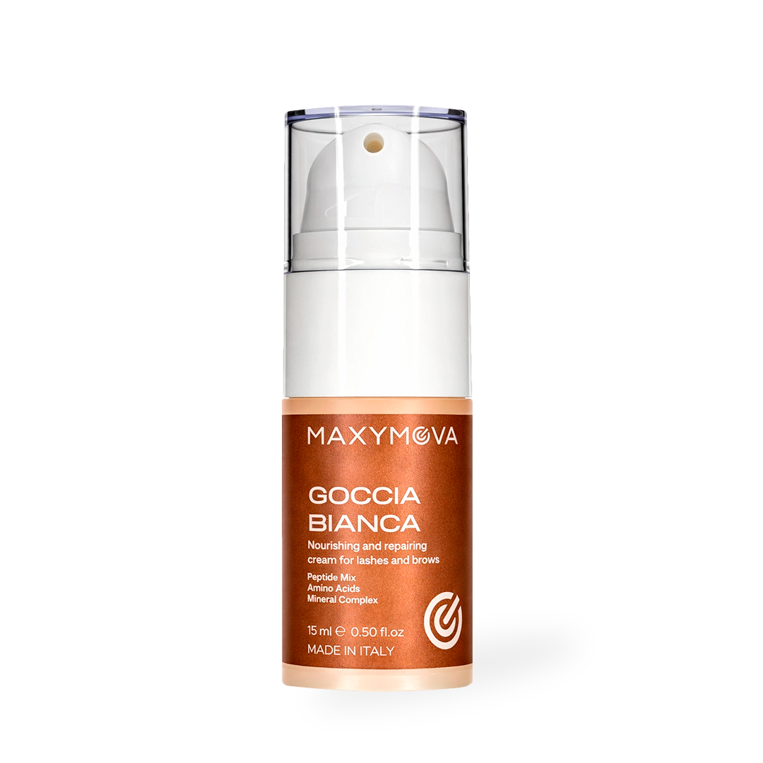 Sérum crema nutritiva GOCCIA BIANCA para pestañas y cejas Maxymova 15 ml