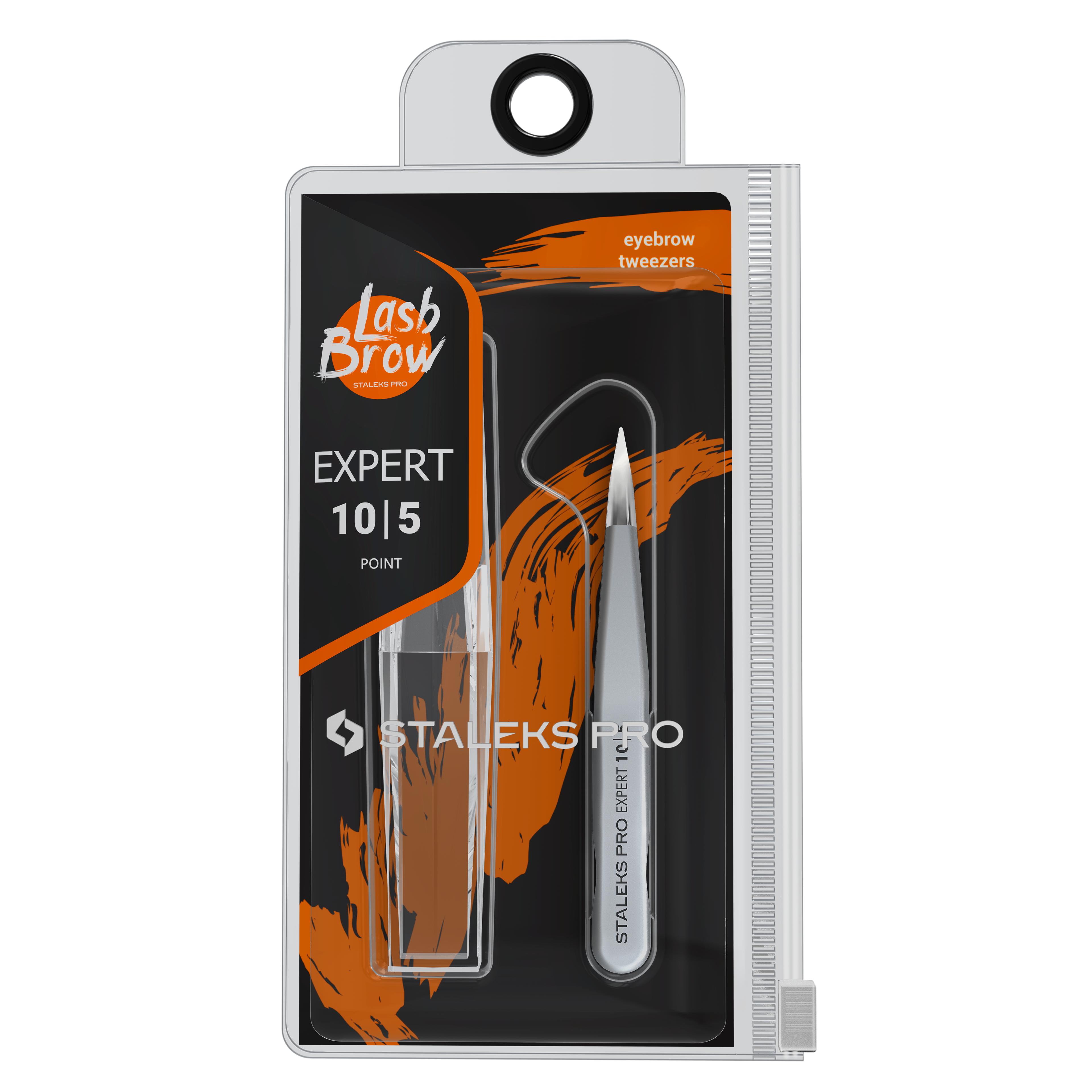 Pinza de cejas STALEKS EXPERT TE-10-5 punta fina acero inoxidable