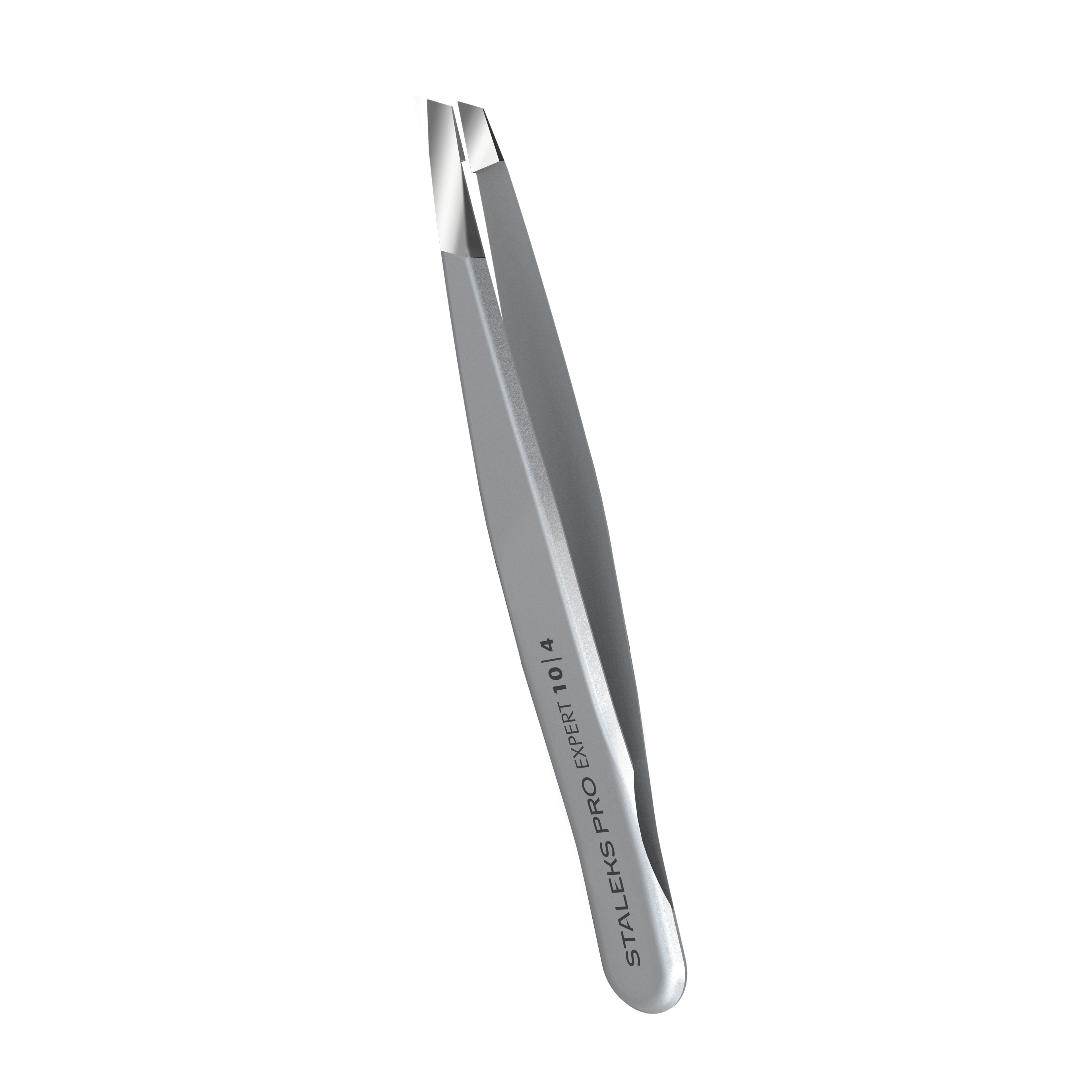 Pinza de cejas STALEKS EXPERT TE-10-4 punta biselada acero inoxidable