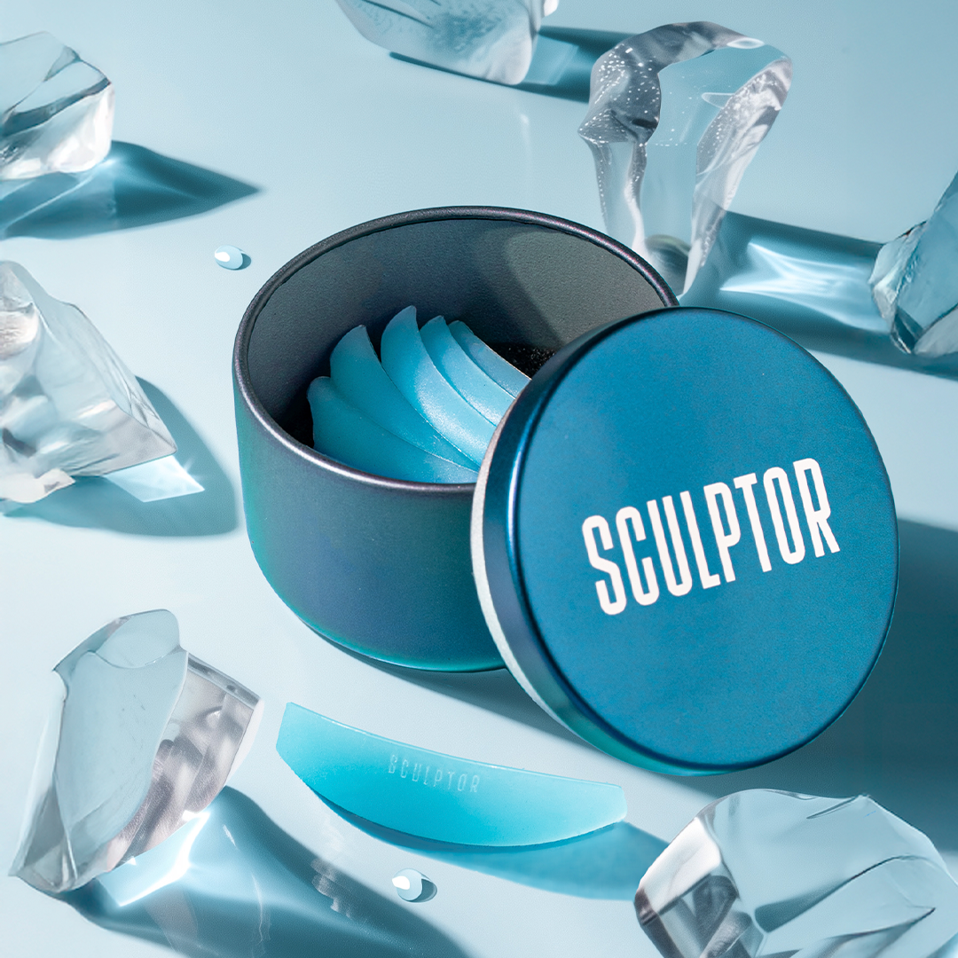 Set de moldes de silicona de platino OPEN LOOK Aqua Sculptor para lifting de pestañas