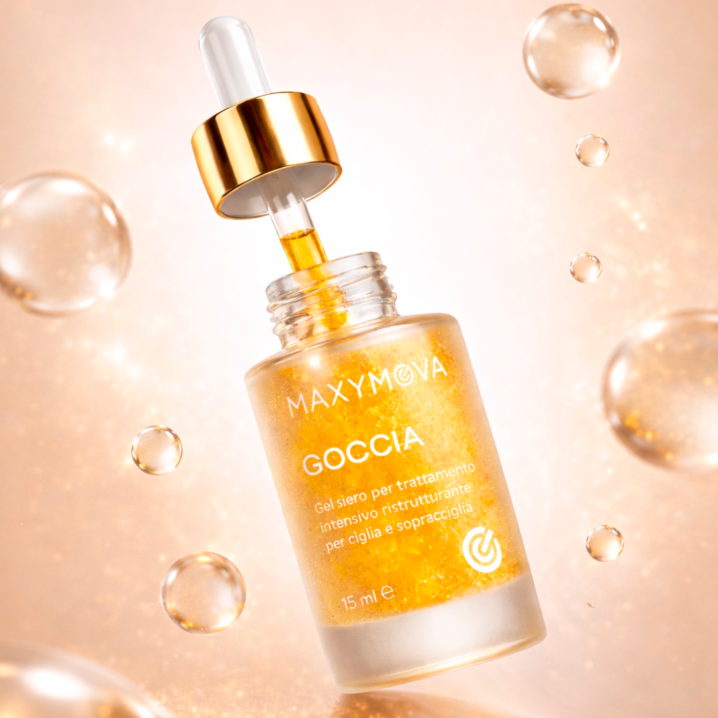 Sérum gel GOCCIA para pestañas y cejas Maxymova 15 ml